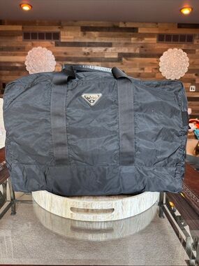 Prada Black Nylon Weekend/Travel Duffle Bag